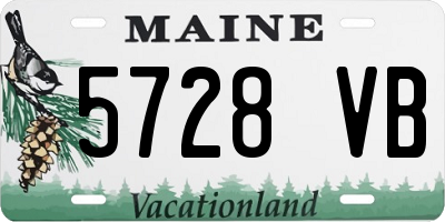 ME license plate 5728VB