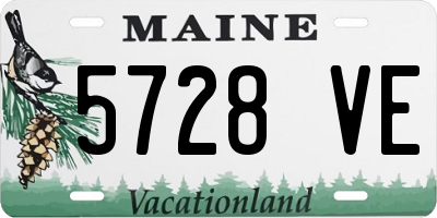 ME license plate 5728VE