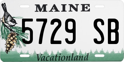 ME license plate 5729SB