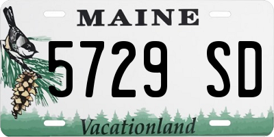 ME license plate 5729SD