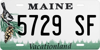 ME license plate 5729SF
