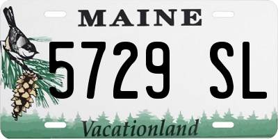 ME license plate 5729SL