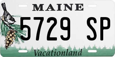 ME license plate 5729SP