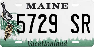 ME license plate 5729SR