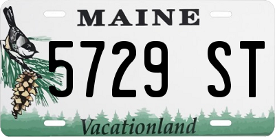 ME license plate 5729ST
