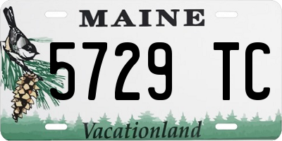 ME license plate 5729TC