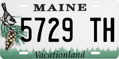 ME license plate 5729TH