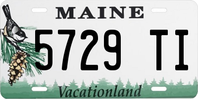ME license plate 5729TI