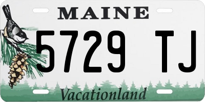 ME license plate 5729TJ