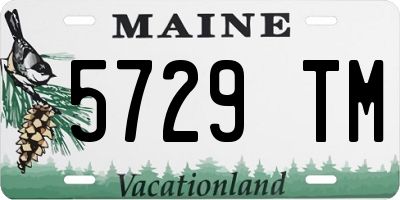 ME license plate 5729TM