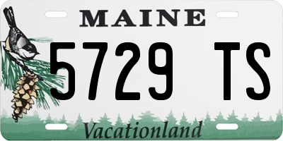 ME license plate 5729TS