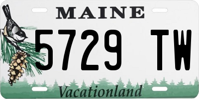 ME license plate 5729TW