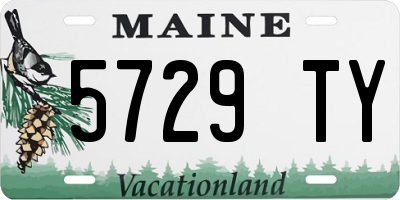 ME license plate 5729TY