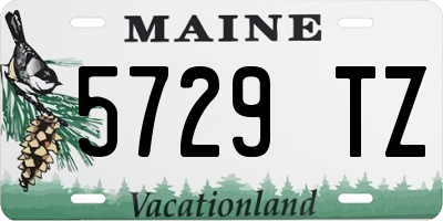 ME license plate 5729TZ