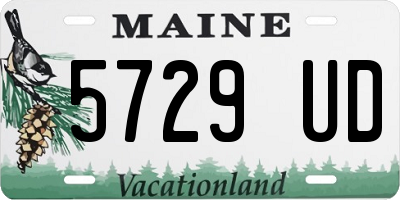 ME license plate 5729UD