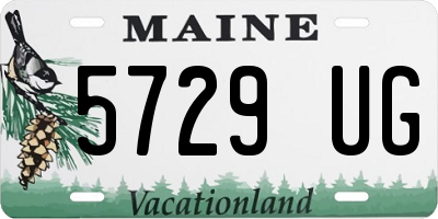 ME license plate 5729UG