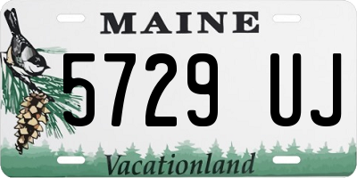ME license plate 5729UJ