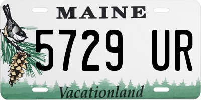 ME license plate 5729UR