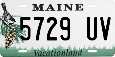 ME license plate 5729UV