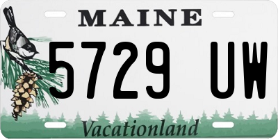 ME license plate 5729UW