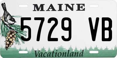 ME license plate 5729VB