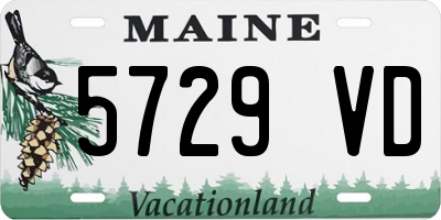 ME license plate 5729VD