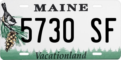 ME license plate 5730SF