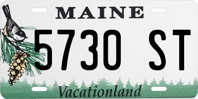 ME license plate 5730ST