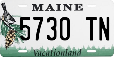 ME license plate 5730TN