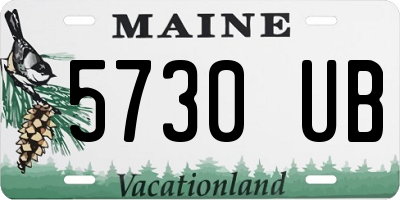 ME license plate 5730UB