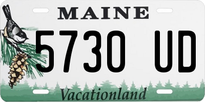 ME license plate 5730UD