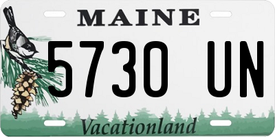 ME license plate 5730UN