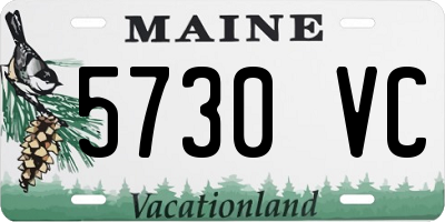 ME license plate 5730VC
