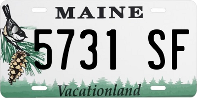 ME license plate 5731SF