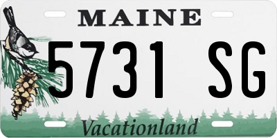 ME license plate 5731SG