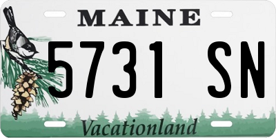 ME license plate 5731SN