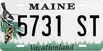 ME license plate 5731ST