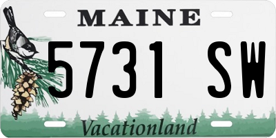 ME license plate 5731SW