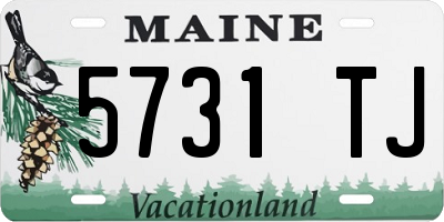 ME license plate 5731TJ