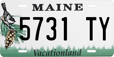 ME license plate 5731TY