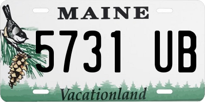 ME license plate 5731UB