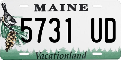 ME license plate 5731UD