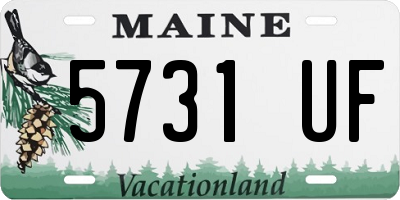 ME license plate 5731UF