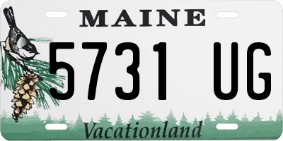 ME license plate 5731UG