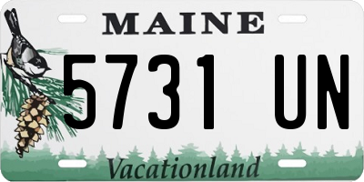 ME license plate 5731UN