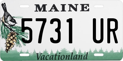 ME license plate 5731UR