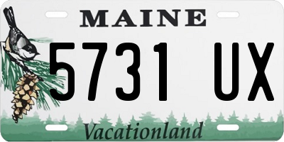 ME license plate 5731UX