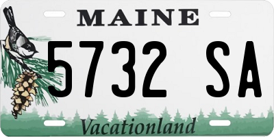 ME license plate 5732SA