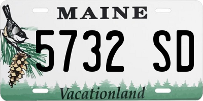 ME license plate 5732SD
