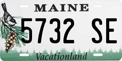 ME license plate 5732SE